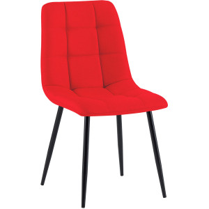 Chaise Antibes Tissu - Rouge