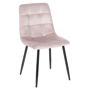 Chaise Antibes Velours - rose