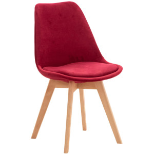 Chaise Linares - Velours Rouge