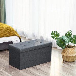 50L dark gray storage bench