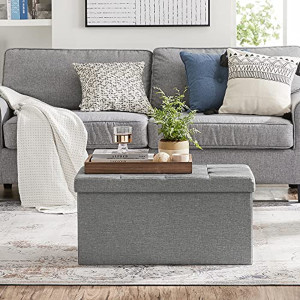 50L gray storage bench