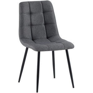 Antibes Fabric Chair - Dark grey