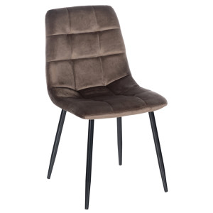 Antibes Velvet Chair - brown