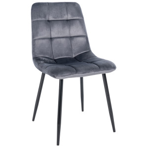 Antibes Velvet Chair - dark grey