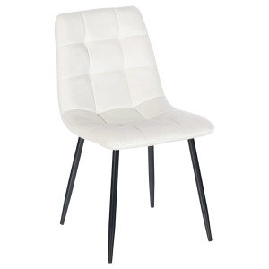 Antibes Velvet Chair - white cream