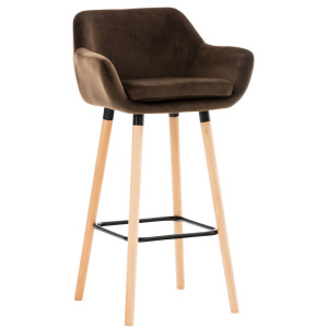 Bar stool Grant velvet - brown