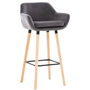 Bar stool Grant velvet - gray