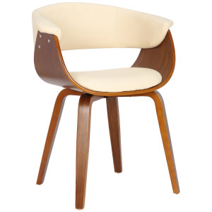 Bruce Imitation Leather Dining Chair - Cream