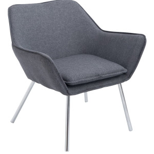 Caracas Fabric Lounge Chair - Dark Gray