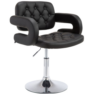 Dublin Faux Leather Lounge Chair - Black