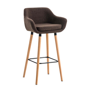 Grant fabric bar stool - brown