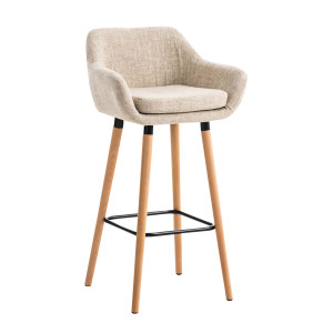 Grant fabric bar stool - cream