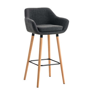 Grant fabric bar stool - dark grey