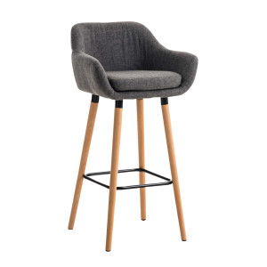 Grant fabric bar stool - light grey