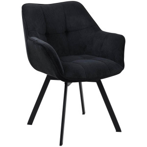 Jordi Fabric Armchair - Black