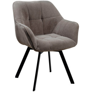 Jordi Fabric Armchair - Brown