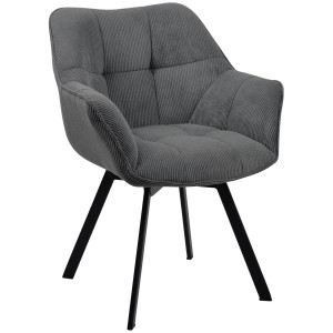 Jordi Fabric Armchair - Dark grey