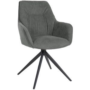 Jules Swivel Fabric Armchair - Grey