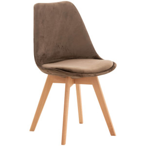 Linares Chair - Dark brown Velvet