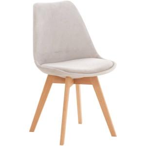 Linares Chair - Light grey Velvet