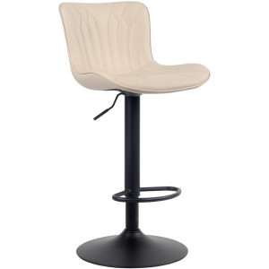 Linus Bar Stool (faux leather) - Black/Cream