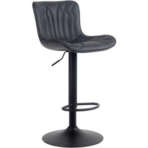 Linus bar stool (synthetic leather) - Black/Black