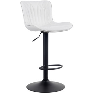 Linus bar stool (synthetic leather) - Black/White