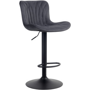 Linus bar stool velvet - Black