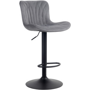 Linus bar stool velvet - Dark grey