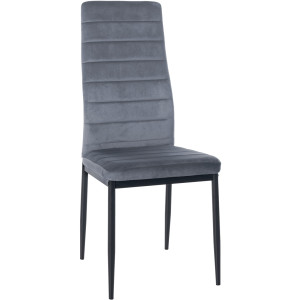 Mayfair Velvet Chair - Light grey