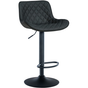 Minosa synthetic leather bar chair - Black