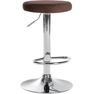 Ponte bar chair - Chrome / Brown Velvet