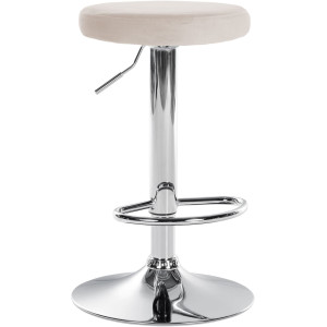 Ponte bar chair - Chrome / Cream Velvet