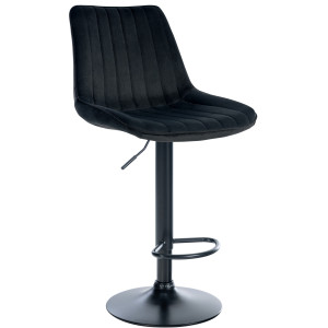 Toni bar chair - All black (velvet)