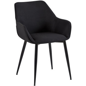 Vessa Fabric Armchair - Black