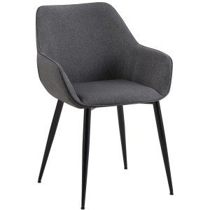 Vessa Fabric Armchair - Dark grey