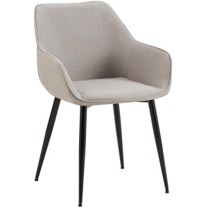 Vessa Fabric Armchair - Light grey