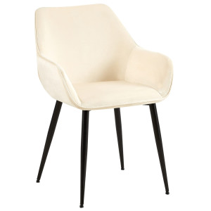 Vessa velvet Armchair - Cream