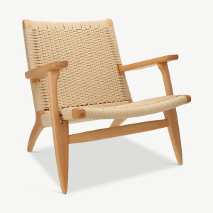 Vibsy Armchair, Rattan Natural & Wood