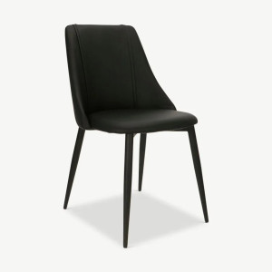 Vibul Dining Chair, Black PU Leather