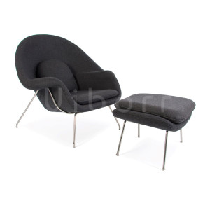 Vobsen Lounge Chair - Grey Fabric