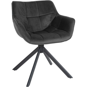 Westport Velvet Chair - dark grey