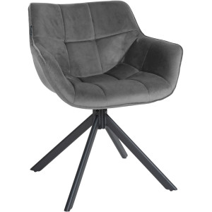 Westport Velvet Chair - Grey