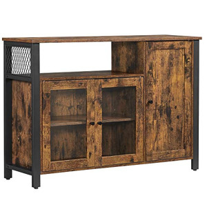 Henry sideboard with glass doors 110 cm - rustic brown